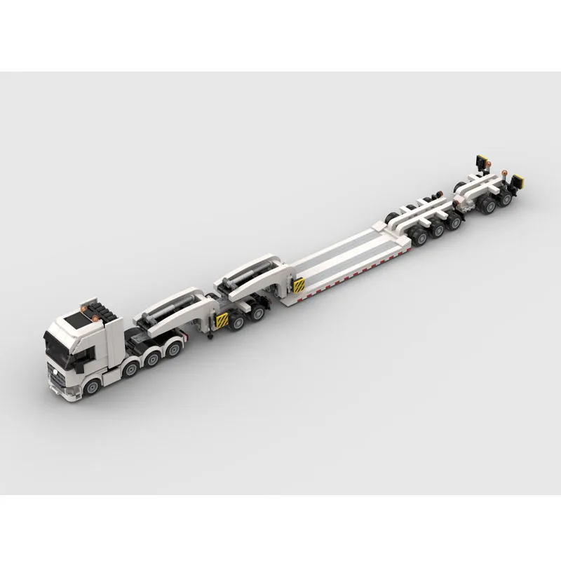 

Конструктор MOC-255438: Грузовик-платформа с низкорамным прицепом, 955 деталей, подарок на день рождения для мальчиков