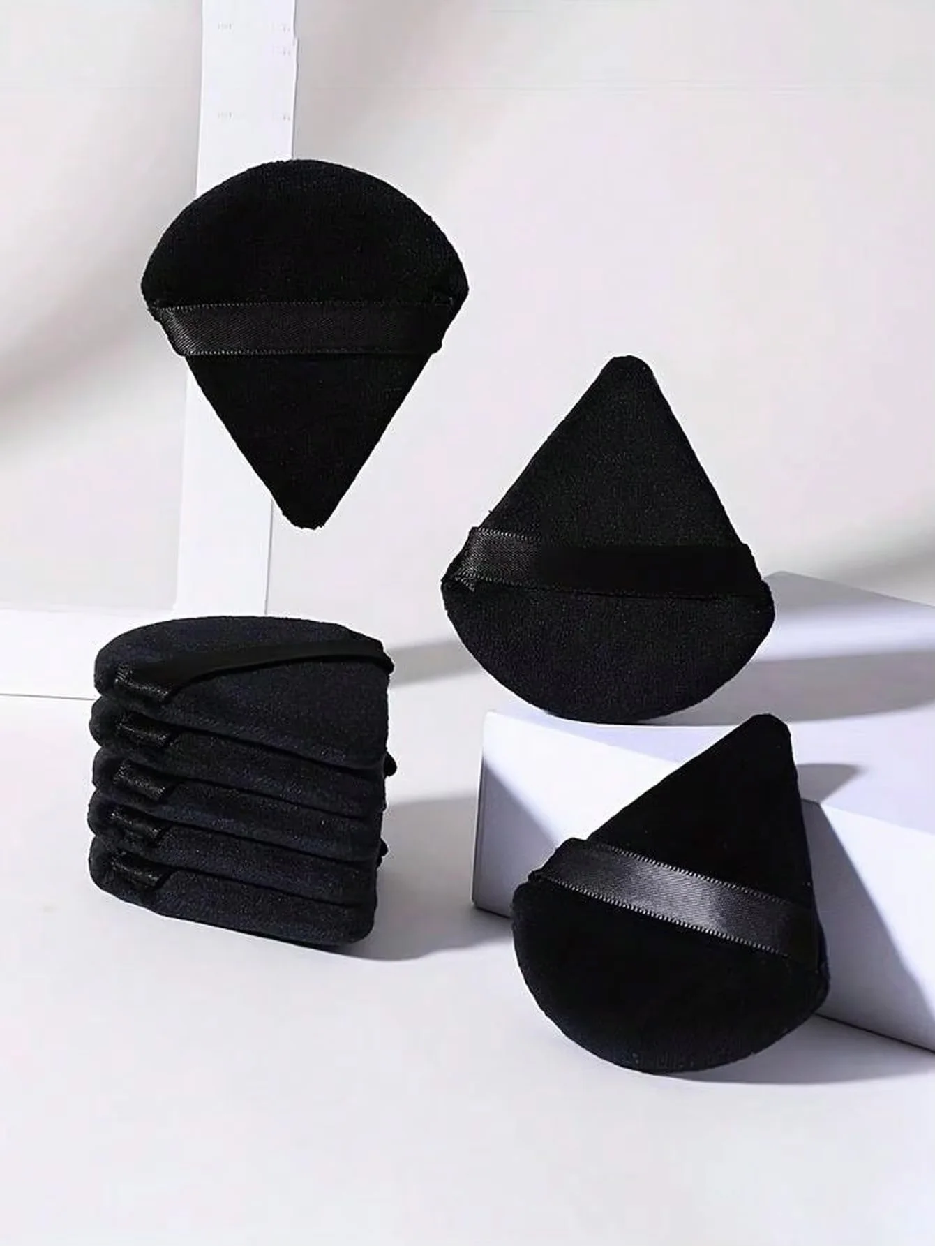 50/40/30/10/5 Triangular Velvet Puffs, Reusable Puffs, Face and Eye Makeup Puffs, Foundation Make-up Powder Makeup Tools