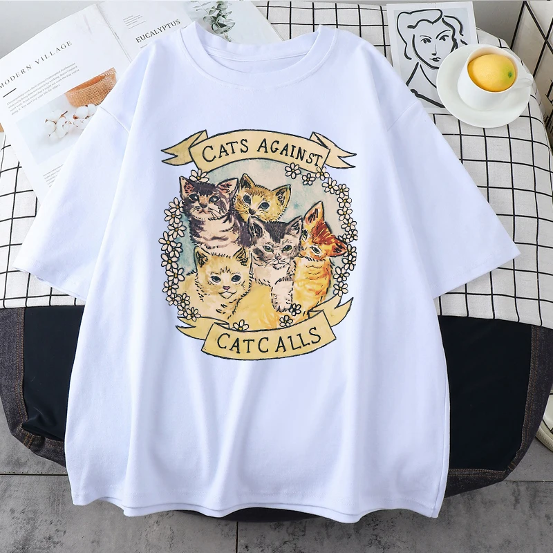 T koszula kobiety śmieszne kreskówki słodki kociak Harajuku Ullzang Hayao Miyazaki Tshirt Studio Ghibli koszulka Kawaii bluza z nadrukiem Anime Tee kobieta