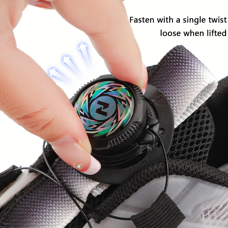 No Tie Shoelaces Automatic Rotating Buckle Round Shoe Laces For Sneakers  1 Second Quick On/Off Convenient Lazy Shoes Lace