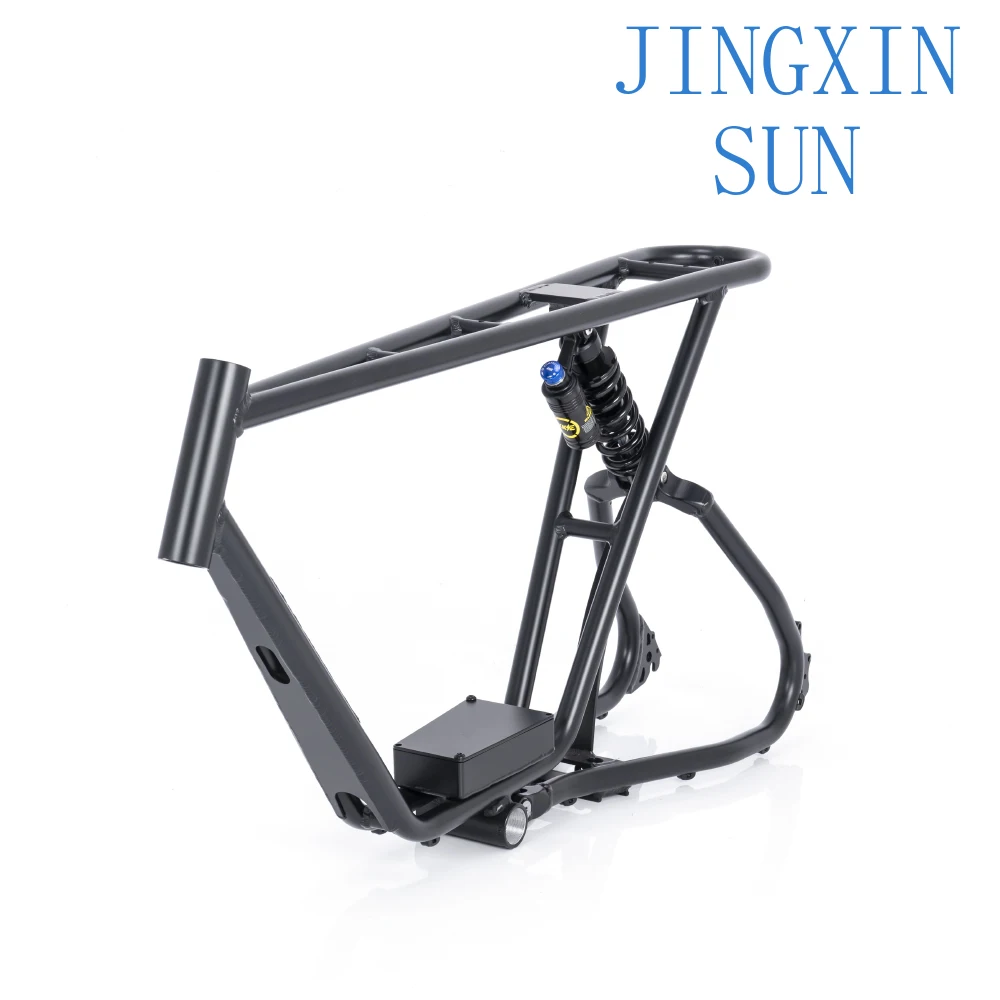 Electric bicycle frame, with shock-absorbing aluminum alloy material, for fat bicycles