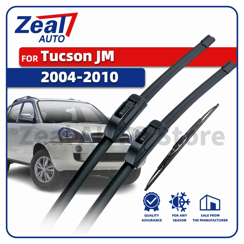 LHD Vorne Hinten Wischer Klingen Für Hyundai Tucson MK1 JM 2004-2010 2005 2006 2007 2008 2009 Windschutzscheibe fenster Zubehör 24 "16" 13"