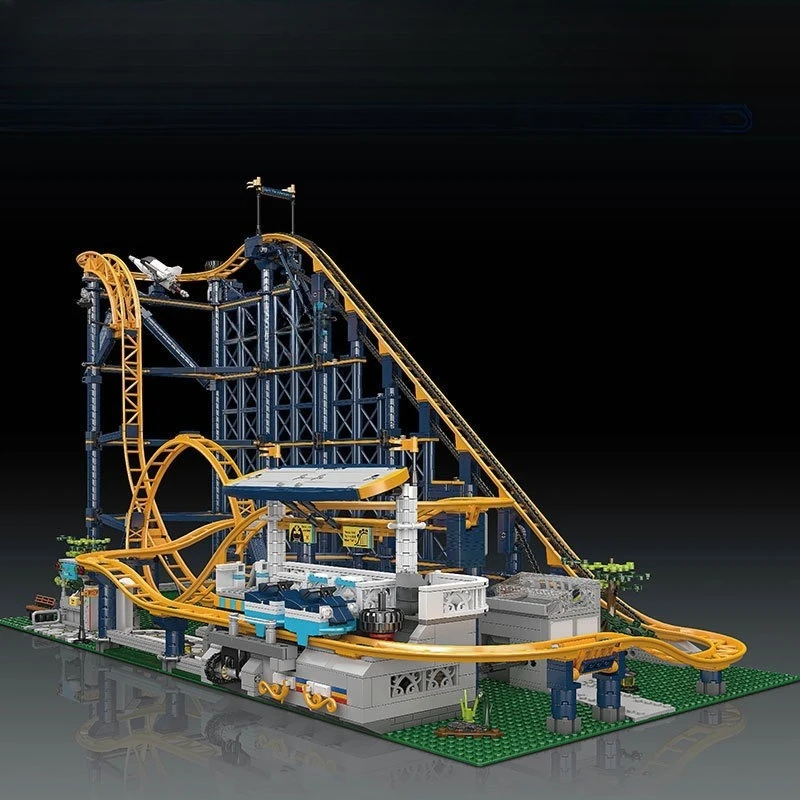 Park Series 11012-20 Amusement Park Roller Coaster Small-Piece Educational Building Block Toy for Kids