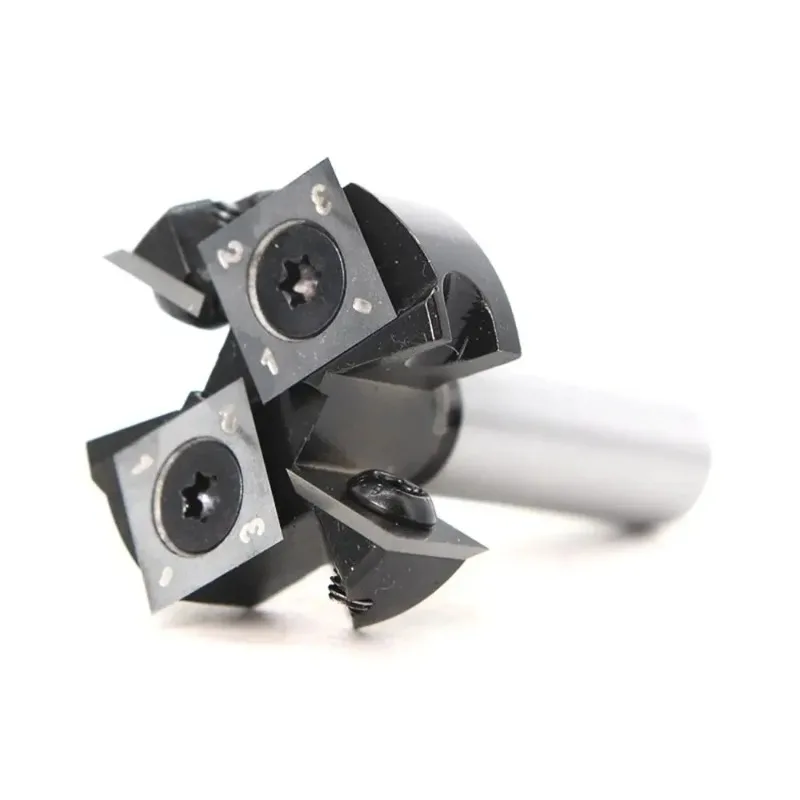 Rack mounted four blade T-shaped bottom cleaning knife, woodworking milling tool, replaceable and detachable 4-speed