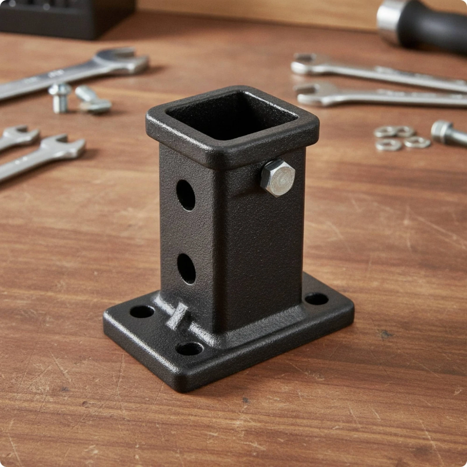 Picture 5: Trailer Hitch Receiver Sleeve Heavy-Duty Receiver Sleeve with Hex Bolt Hitch Adapter High-Strength Hardware Compatible