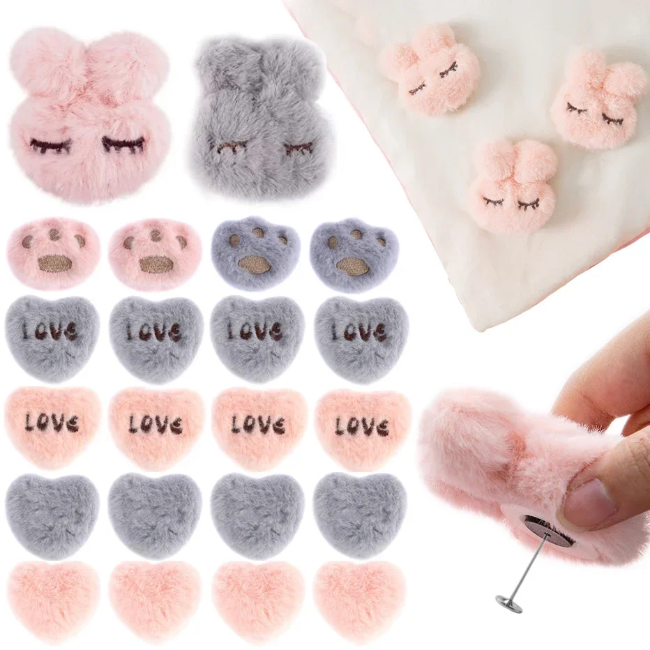 

4/8pcs Quilt Cover Pins Rabbit Heart Claws Shape Non-slip Comforters Quilt Fixer Duvet Fastener Grippers Plush Bed Sheet Holder