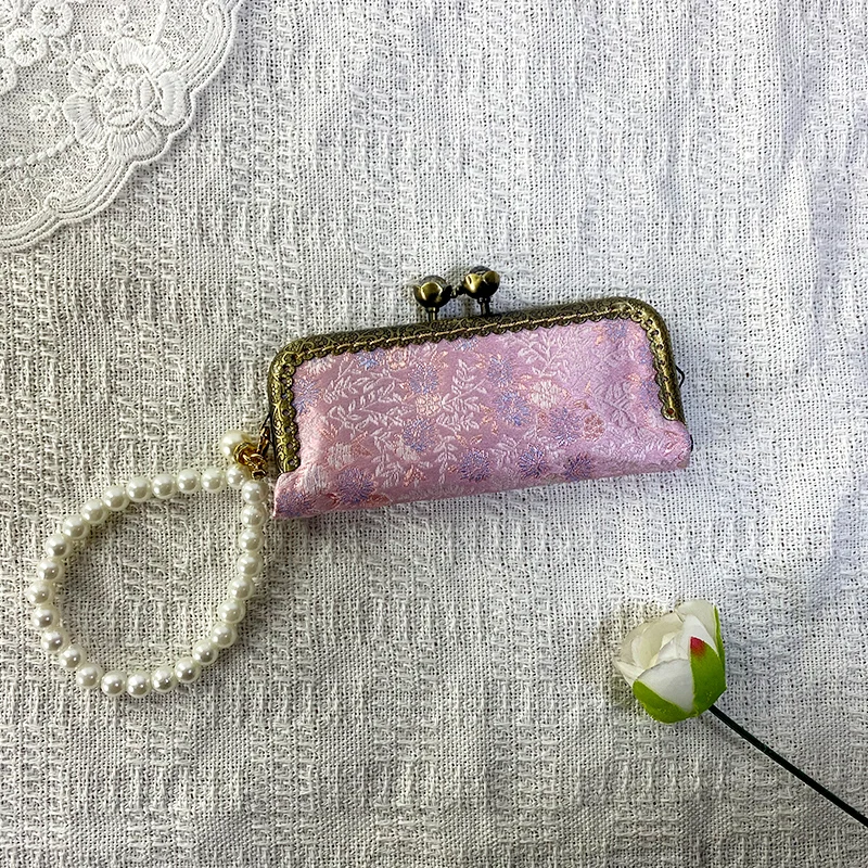Bolsa de Armazenamento Artesanal para Batom, Estojo Pequeno Multifuncional para Fio Dental, Organizador de Cabos de Fone de O...