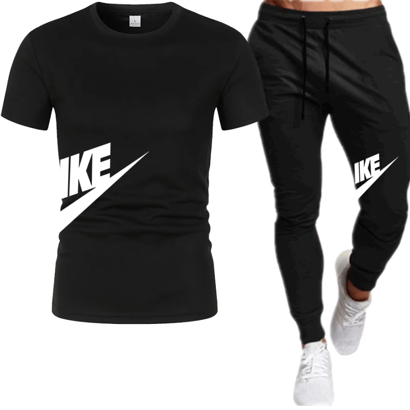 Summer Men's Sets Fashion Korean Tracksuit Men Short Sleeve T Shirts+sport Shorts Suit Men Casual Men Clothing Mens Joggers Sets