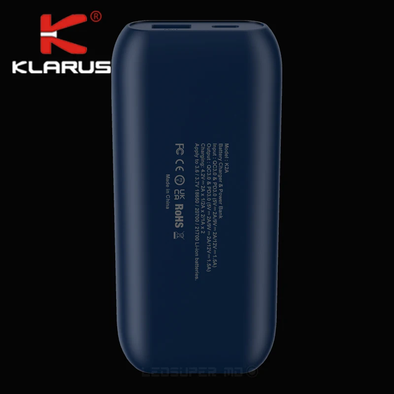 3-In-1 KLARUS K2A Dual-Batteries Intelligent Charger with Digital Display