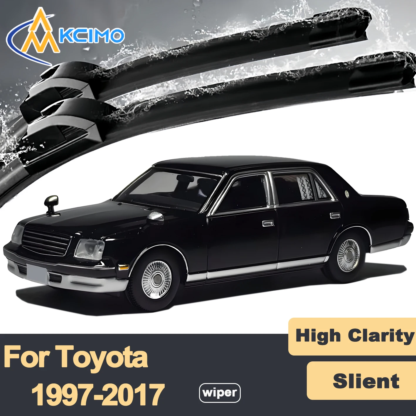 

Premium Rubber Durable Silent Windshield Wiper Blades 2pcs for Toyota Century G50 1997-2017 Front Wiper Blades Set