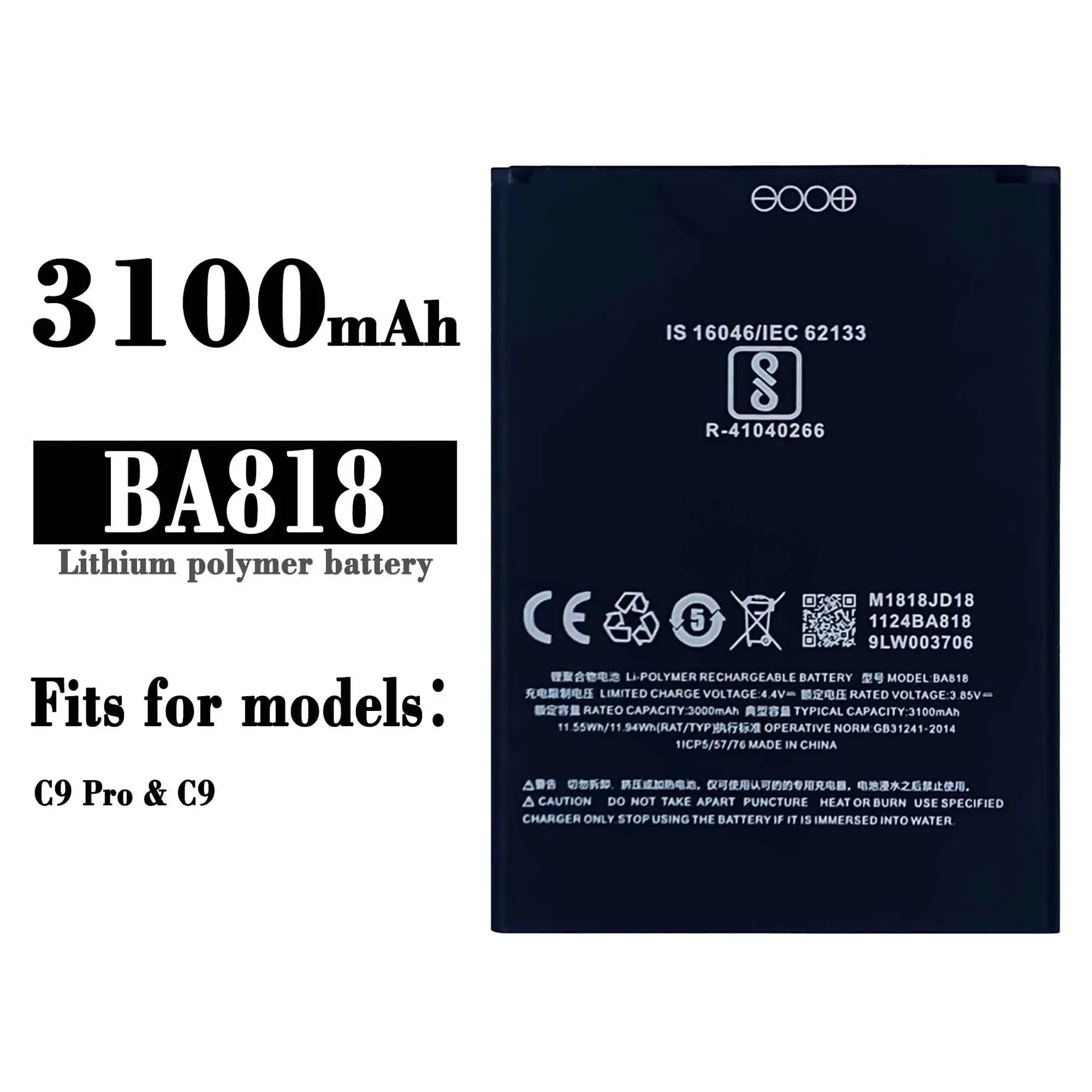 

BA818 Replacement Battery For Meizu C9 Pro M819H C9 M818H BA-818 High-capacity High Quality Built-in Lithium Batteries