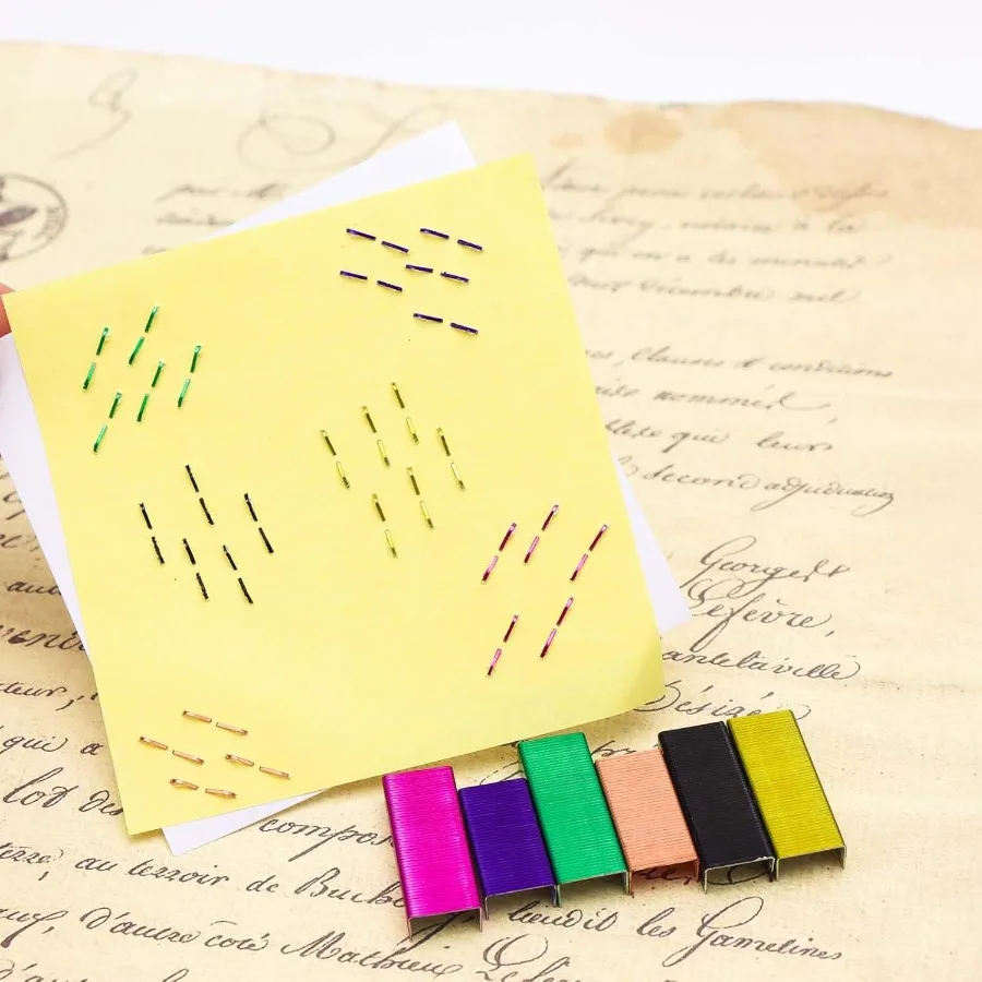 Colored Mini Staple Refills for Mini Stapler Jam Free 1000pcs Pack 4 Packs No.10 Total