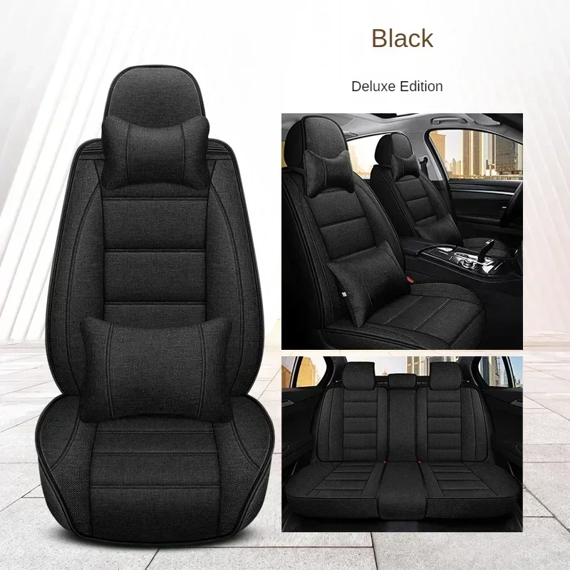 Universal Style Full Coverage Flax Car Seat Cover for MAZDA 3 CX-5 2 5 6 CX-3 CX-4 CX-7 CX-9 RX-8 CX-30 CX-50 Car Accessories