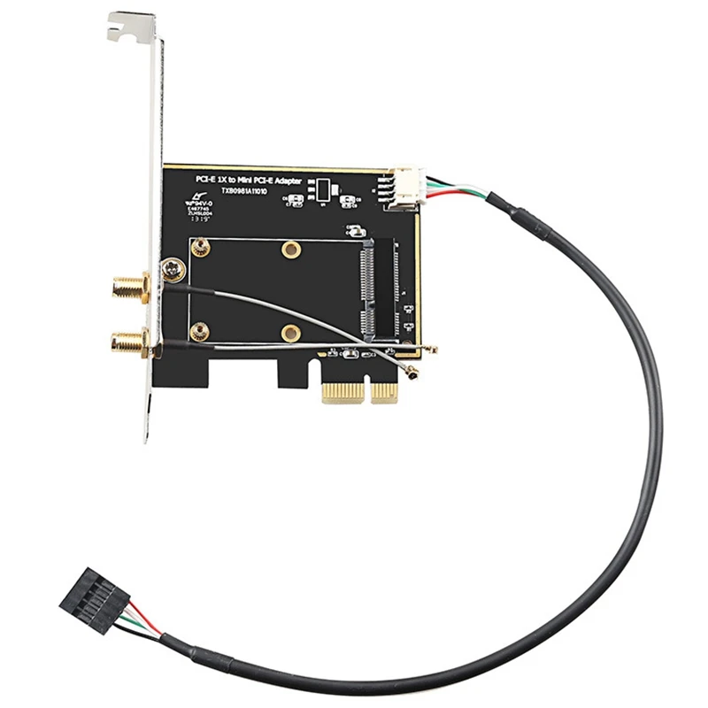 MINI PCIE Adapter Wifi pci-e X1 bezprzewodowy konwerter Adapter sieciowy wi-fi karta wsparcie Bluetooth dla PC