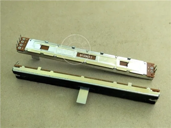 The stem of SC-1009G 128MM slide-plug potentiometer B100k is 15MMB long