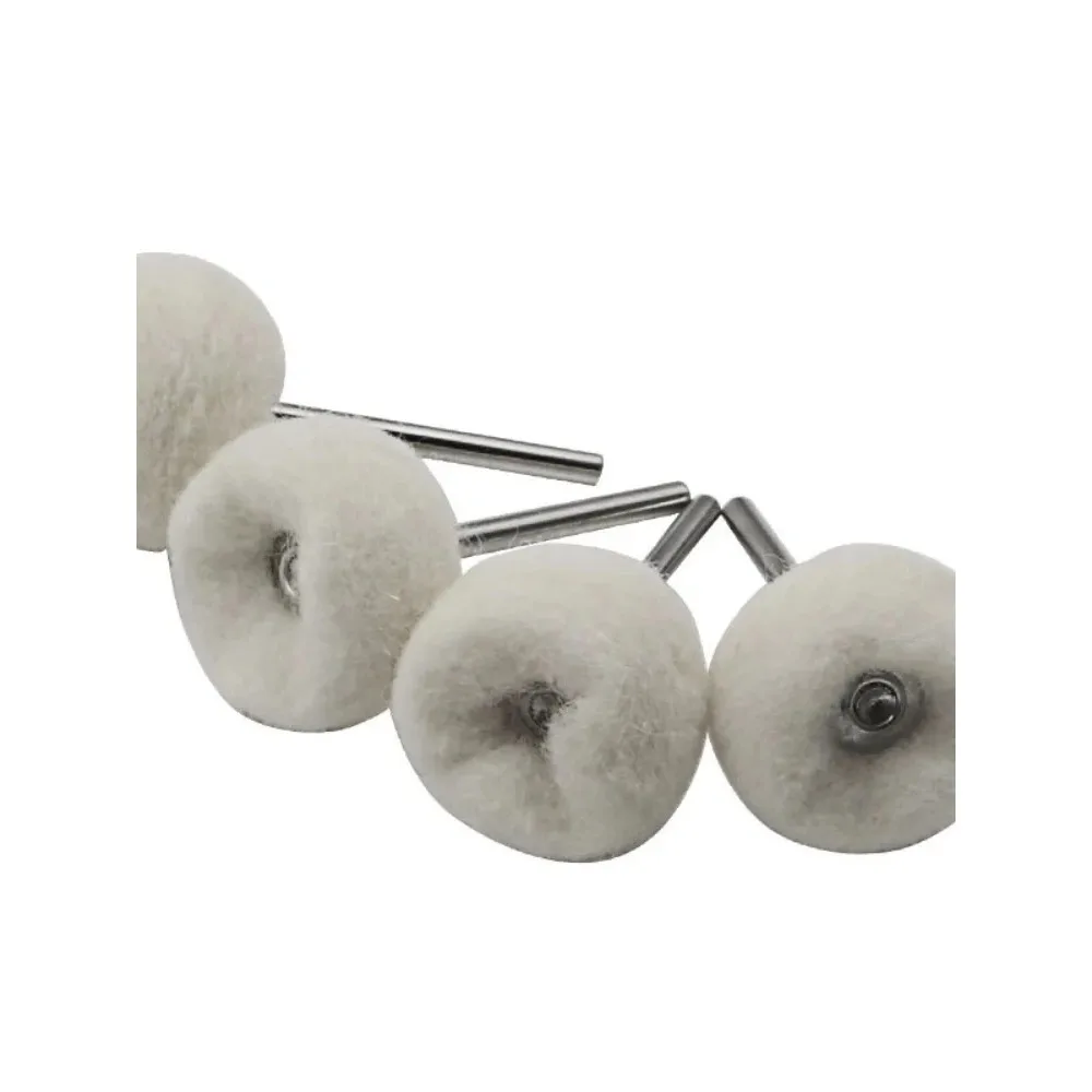 10 قطعة 3 مللي متر عرقوب شنت الصوف الناعم غرامة القطن تلميع عجلة تلميع لمجموعة تلميع أو مثقاب صغير