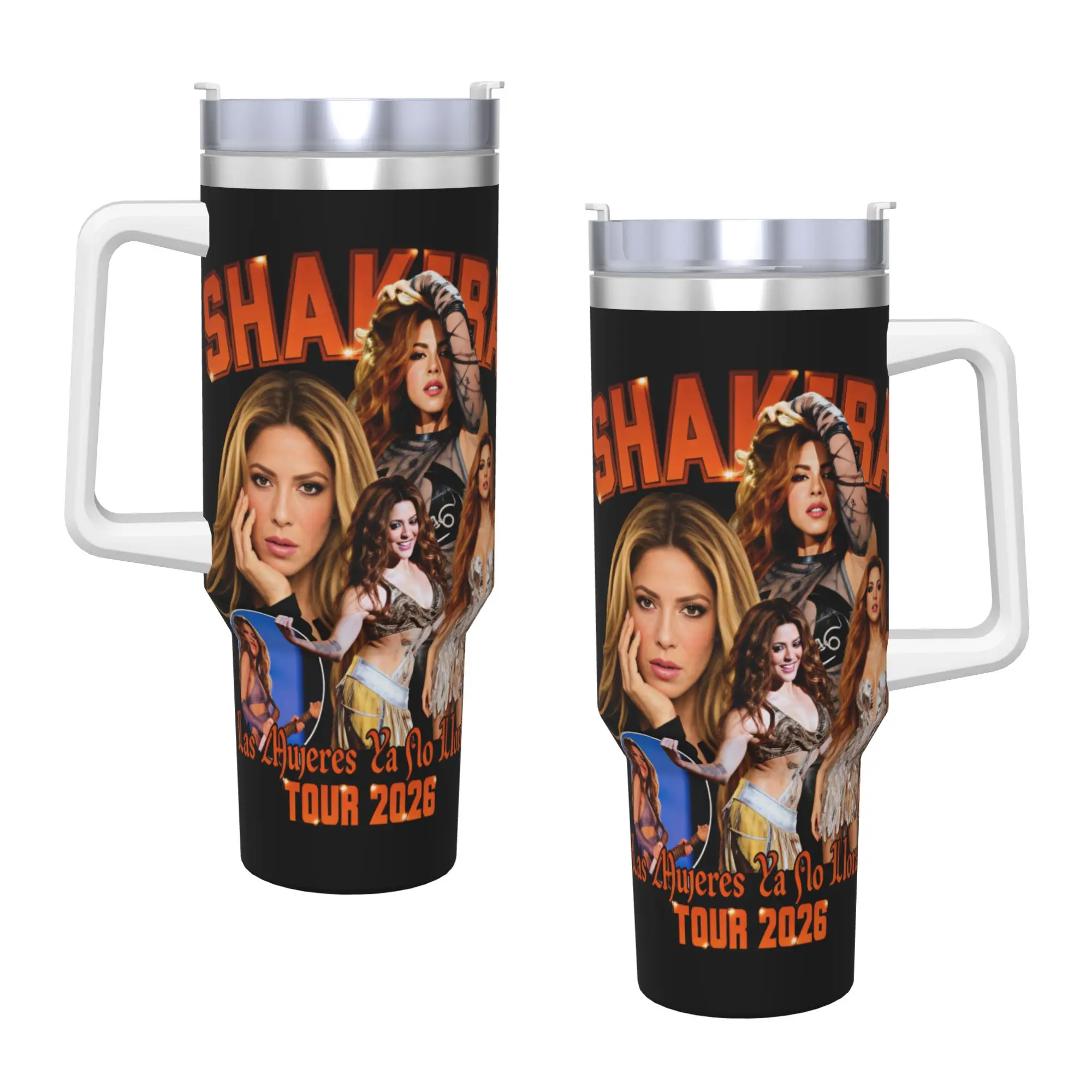 Stainless Steel Tumbler Las Mujeres No lloran Shakiras Thermal Mug  Heat Preservation Cold and Hot Car Mugs Driving Water Bottle