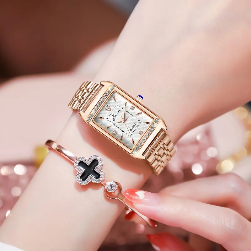 

Women'S Watch, 2026 New Style, Light Luxury, High-End Small Square Watch, Student Quartz Watch, Fashionable Wristwatch.