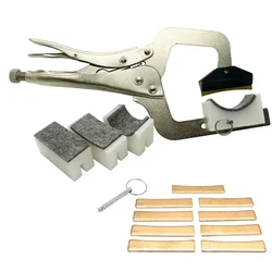 Fingerboard Handheld Fret Press Insert Tool With 9 Radius Inserts Guitar Luthier Making Repair Set Release Lever Neck Suppot