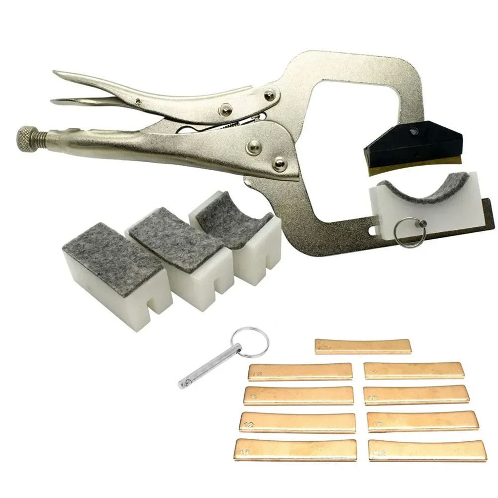 Fingerboard Handheld Fret Press Insert Tool With 9 Radius Inserts Guitar Luthier Making Repair Set Release Lever Neck Suppot