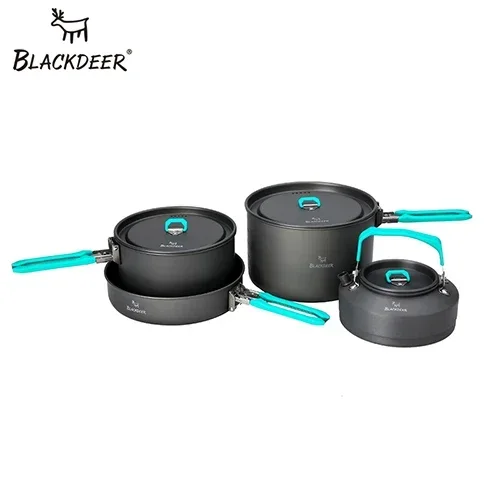 Imagem -06 - Blackdeer Conjunto de Pratos de Piquenique Acampamento Talheres Portáteis Cozinha Caminhadas Pote Antiaderente Turismo Completo Utensílios de Mesa Panelas Coppel Cozinhar