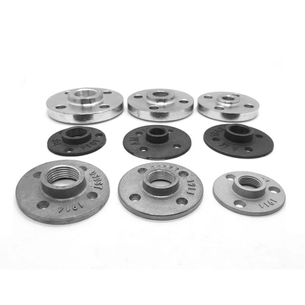 DN15-DN50 Iron/aluminum Alloy/malleable Cast Iron Pipe Fittings Wall Mount Floor Antique Flange Piece Hardware Tool Flanges