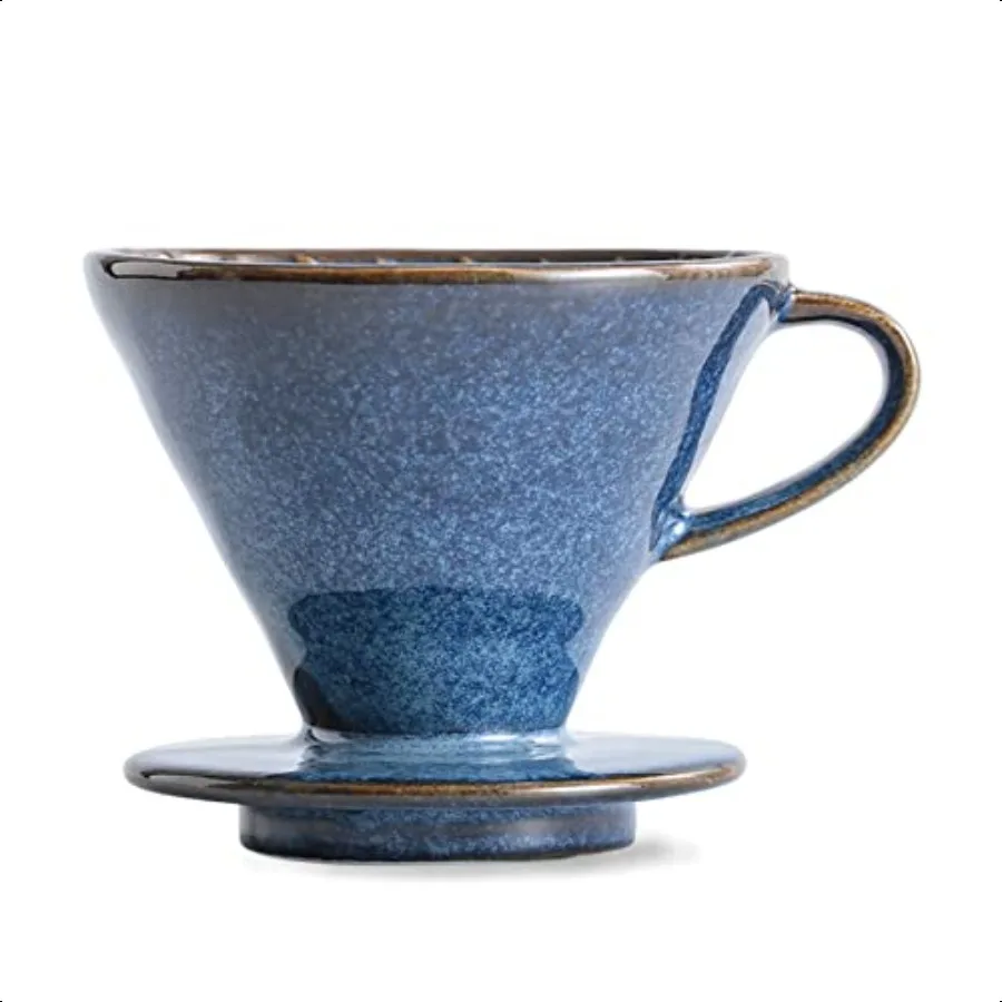 

Ceramic Coffee Dripper Filter 60 Angle Tapered 024Cup Pour Over Coffee Ceramic Hand Brew Outdoor Cup Retro Filter Set Reusable