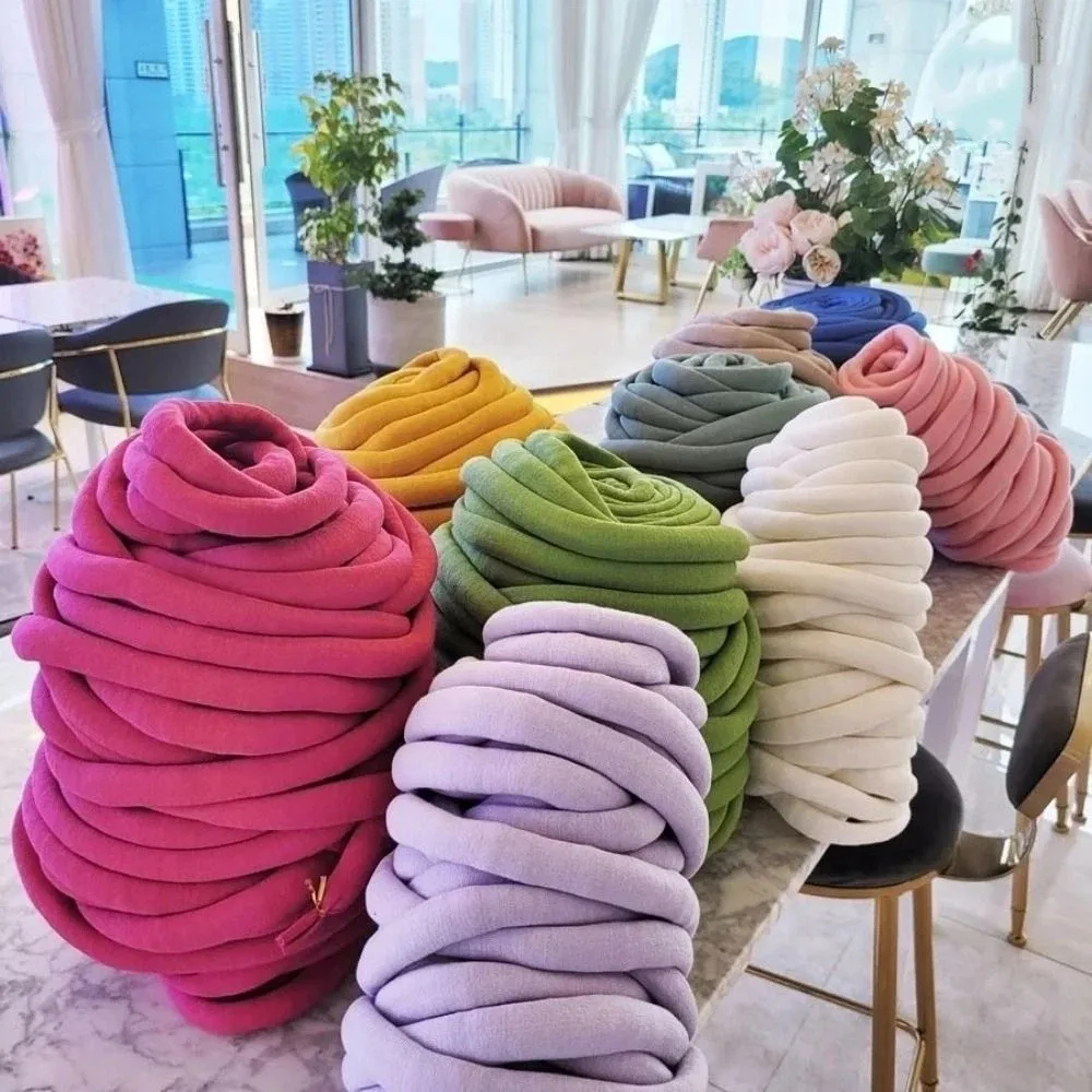 Value Bundle Multi-color Chunky Yarn Super Velvet 2.5cm Arm Knitting Yarn Hand Knitting Giant Chenille Yarn Pet Beds