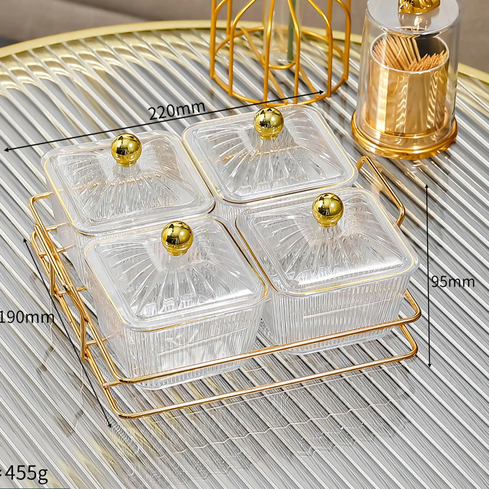 مقسمة تخدم طبق الفواكه المجففة لوحة الغذاء صندوق تخزين طبق الحلوى طبق متعدد الوظائف وجبة خفيفة تخدم صينية منظم #4