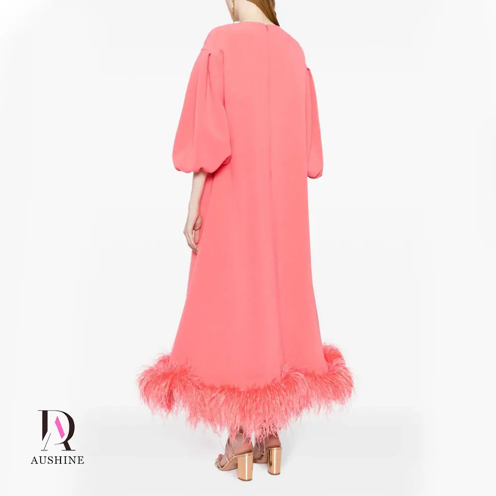 Aushine Dress Luxury Birthday Evening Dress  Ankle Length Half Sleeves Summer Elegant Wedding Party Gowns For Women Arab 2024