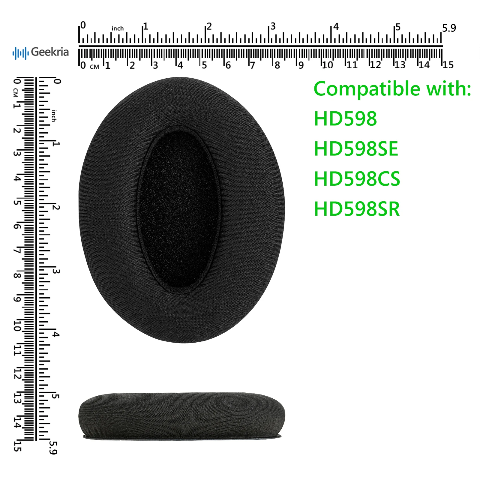 Imagem -06 - Geekria Earpads para Sennheiser Hd598 Hd598se Hd598cs Substituição Fones de Ouvido Conforto Veludo Almofadas de Cobertura Espuma Earmuff