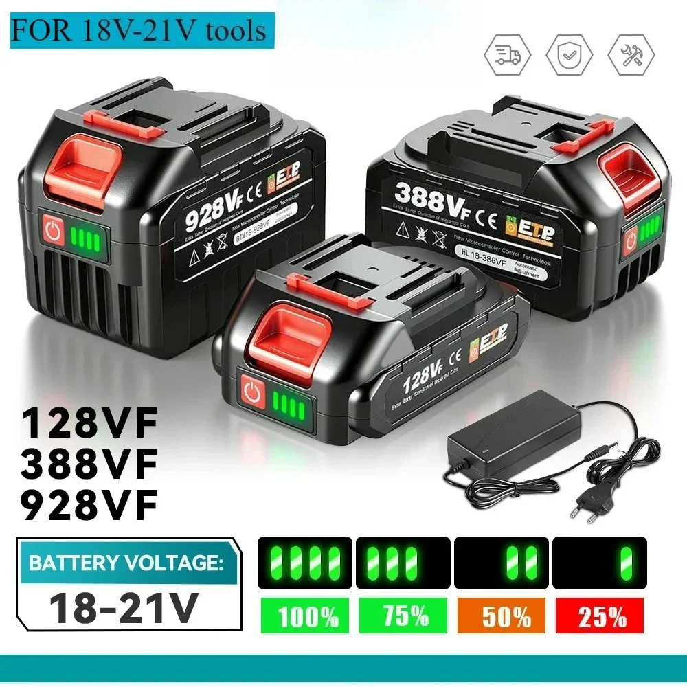 

21V 6000mAh High Capacity Rechargeable Battery Compatible with Makita BL1830 BL1830B BL1840 BL1840B BL1850 BL1850B Power Tools