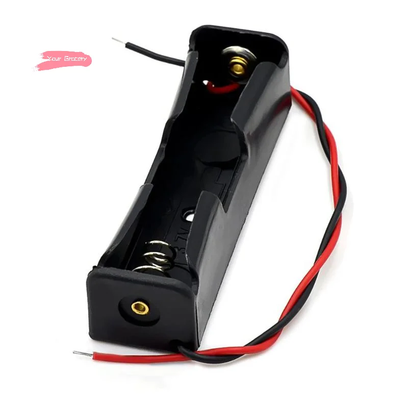 Y-10PCS DIY 18650 Battery Case Holder With Wire Bundle Battery Storage Boxes 18650 1 Bay Cell Battery Holder