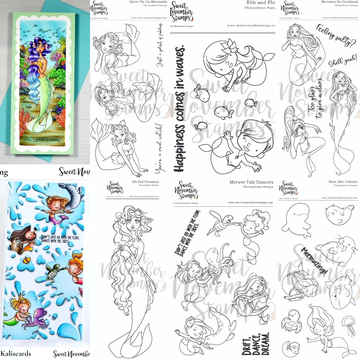 Nuevo Set de Sellos Transparentes 2026 - Mermees So Emotional para Manualidades de Scrapbooking, Álbumes de Fotos y Decoración Hecha a Mano
