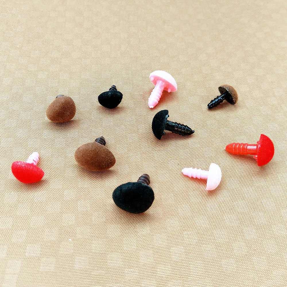 70 teile/schachtel Kunststoff Sicherheit Nase Für Häkeln Spielzeug Stricken Puppen Amigurumi Handwerk Rosa/Rot/Schwarz/braun Nase Tier Für Teddybär – Detail 5