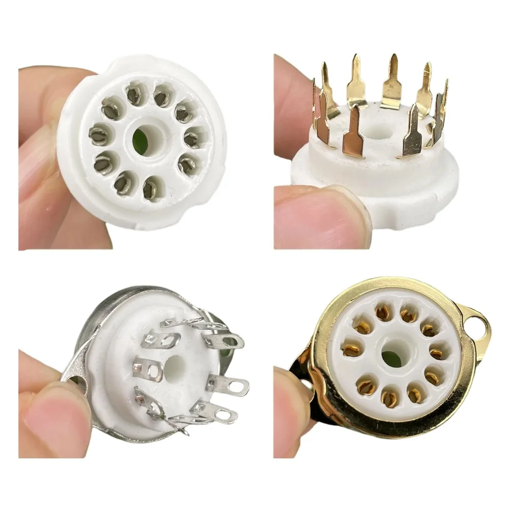 10 sztuk 10 pinów ceramiczne gniazdo lampy GZC10-C gniazdo lampy elektronowej 6X9 6U9 6AF9 6AB9 rura próżniowa DIY wzmacniacz audio HIFI — zdjęcie produktu 7