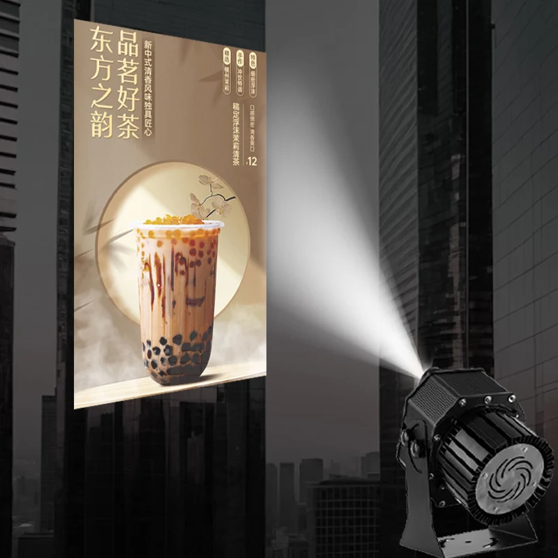 

QX 200W Logo Gobo Projector Advertising Lights LED Free Custom Sign Wall Projection Lamp Outdoor Waterproof IP67
