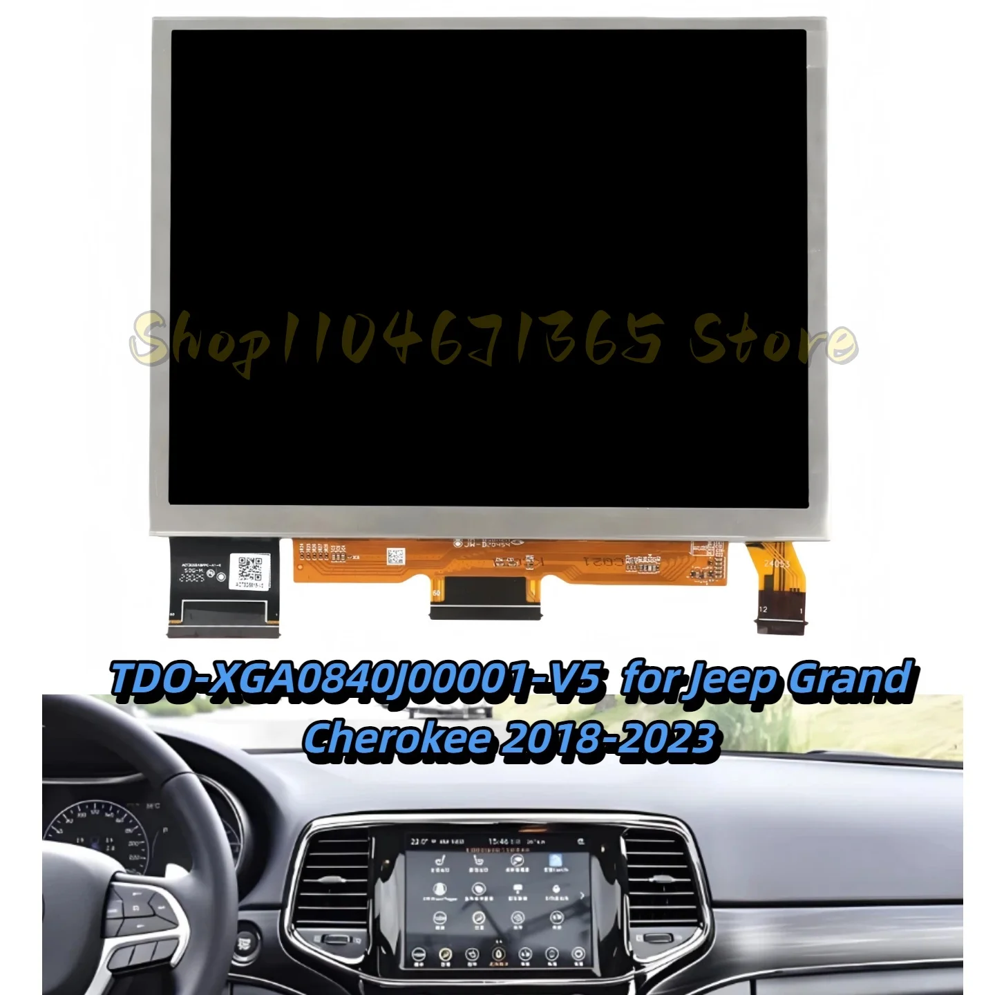 

TDO-XGA084 TDO-XGA0840J00001-V5 LMB5J00001-V4BL-A ЖК-дисплей с сенсорным экраном для Chrysler Pacifica, RAM, Jeep 19-23