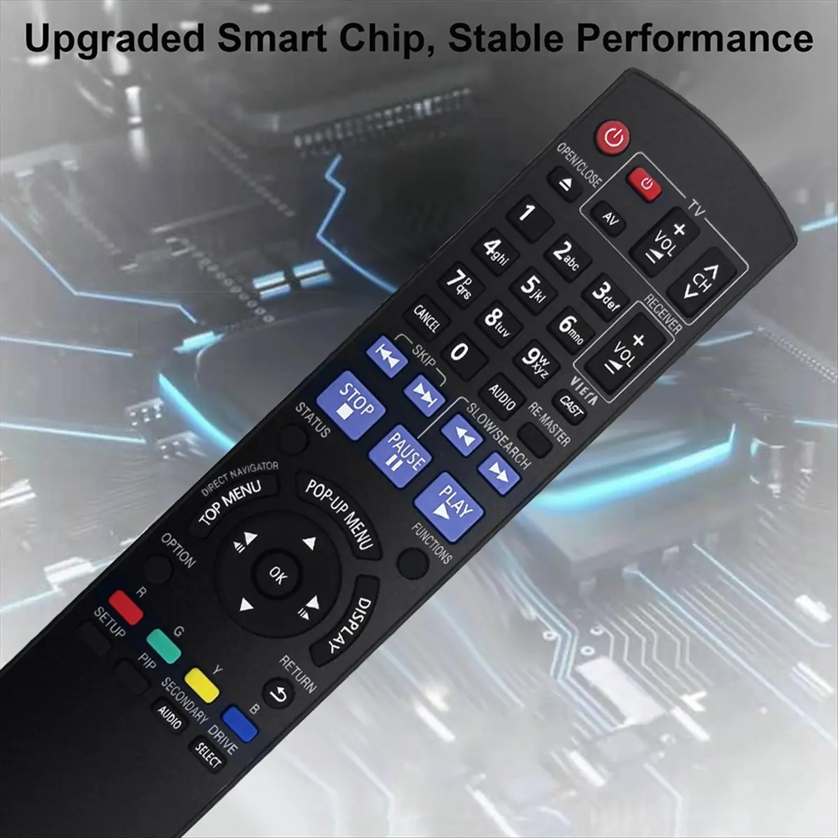【Universal】 N2QAYB000380 Replace Remote for BLU RAY Disc Player DMP-BD60 DMP-BD80 DMPBD60 DMPBD80 DMP-BD80GN DMP-BD60GZ