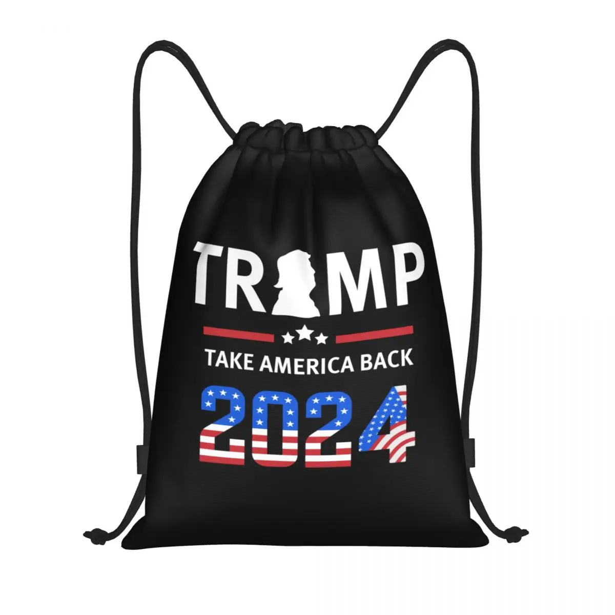 Custom US America Back Drawstring Backpack Bags Women Men Lightweight Trump 2024 Gym Sports Sackpack Sacks for Yoga