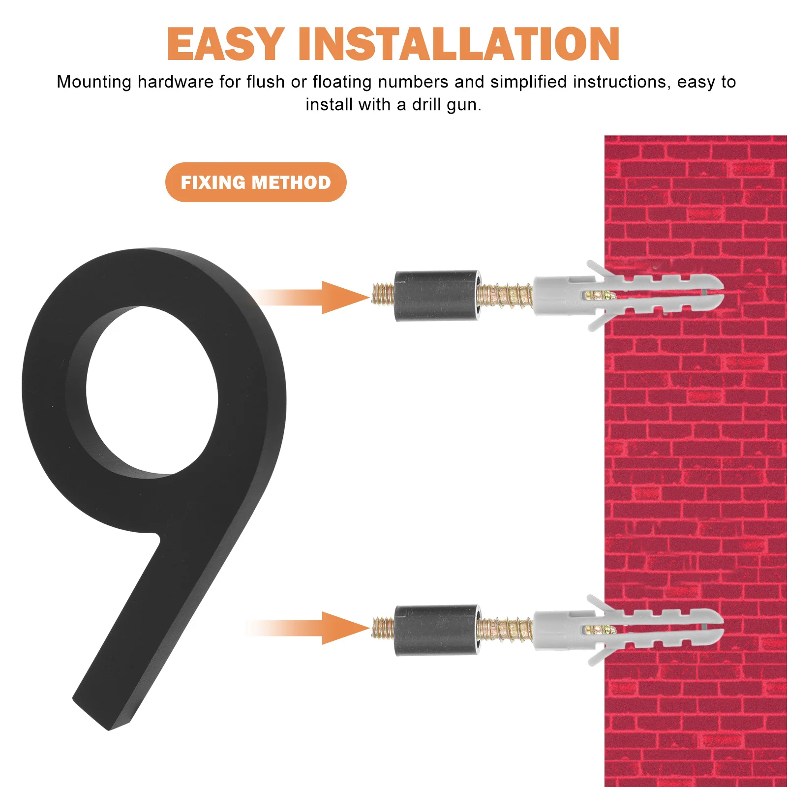 

Premium Acrylic Metal House Number Plaques Number Exquisite Workmanship Durable Safe Home Decoration Mailbox Street Address