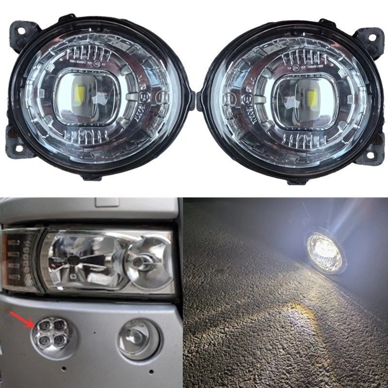 

1pair White E4 E9 Led Lens Fog light For Scania G P R series Fog Lights OEM 1931614 1931613