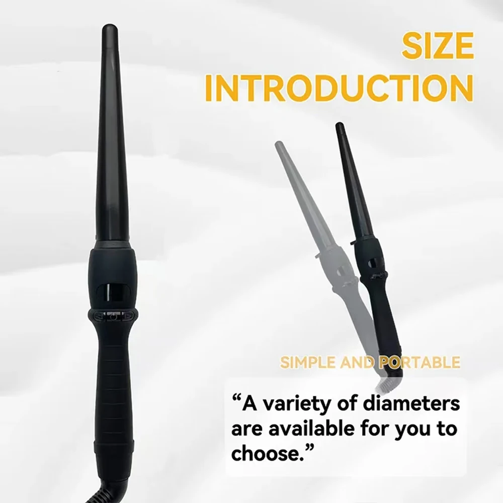 Hair Waver Hair Curler Pear Flower Cone Coiffure Ceramic Curling Iron For Hair Wand LCD Display Hair Styling Appliances 6