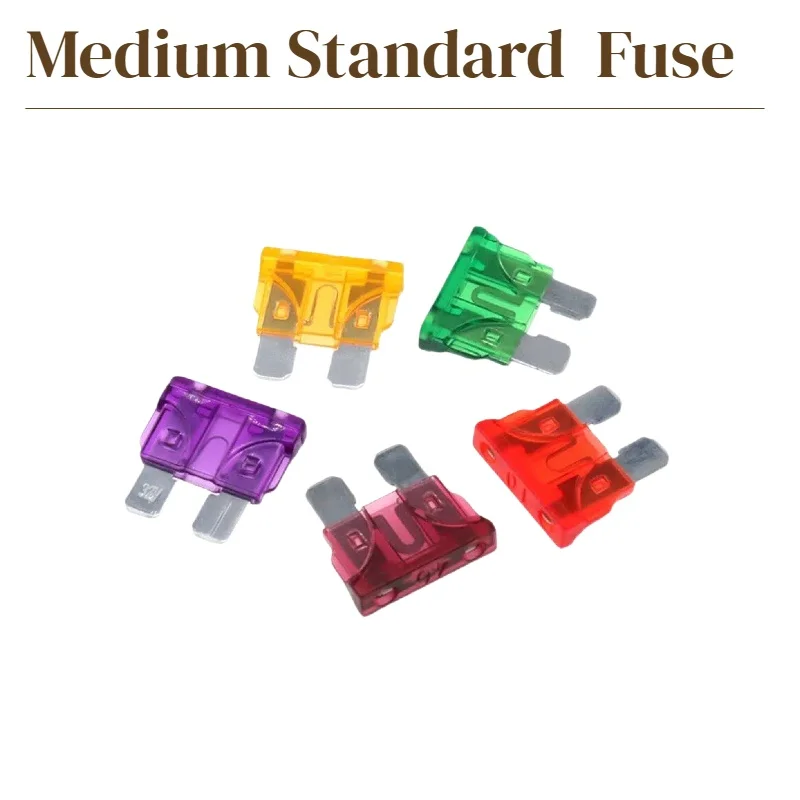 30/50/100pcs Medium Standard Blade Fuse Insert 3A 5A7.5A 10A 15A 20A 25A30 35A 40A Refitted For Auto Car Truck