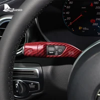 Para Mercedes Benz A B C E S GLC CLA GLA GLE GLS CLS GLK ML clase W205 W213 W212 cubierta de varilla de cambio de marchas de limpiaparabrisas de coche de carbono W176 W204