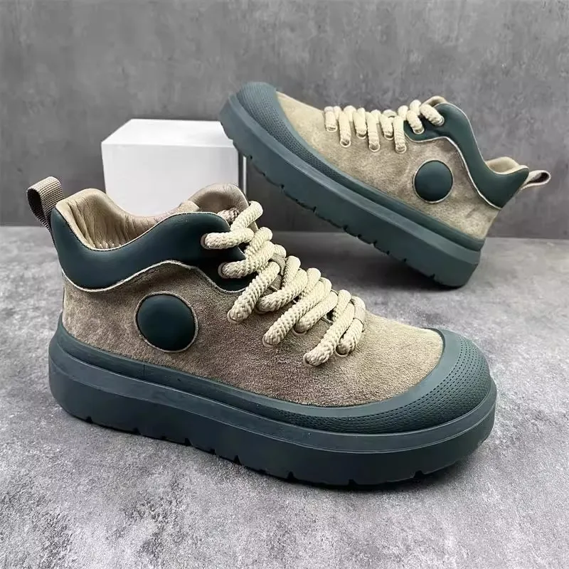 

Мужские высокие кеды на платформе для скейтбординга, вулканизированные, весенние, повседневные, спортивные, на шнуровке, высокого качества, для активного отдыха