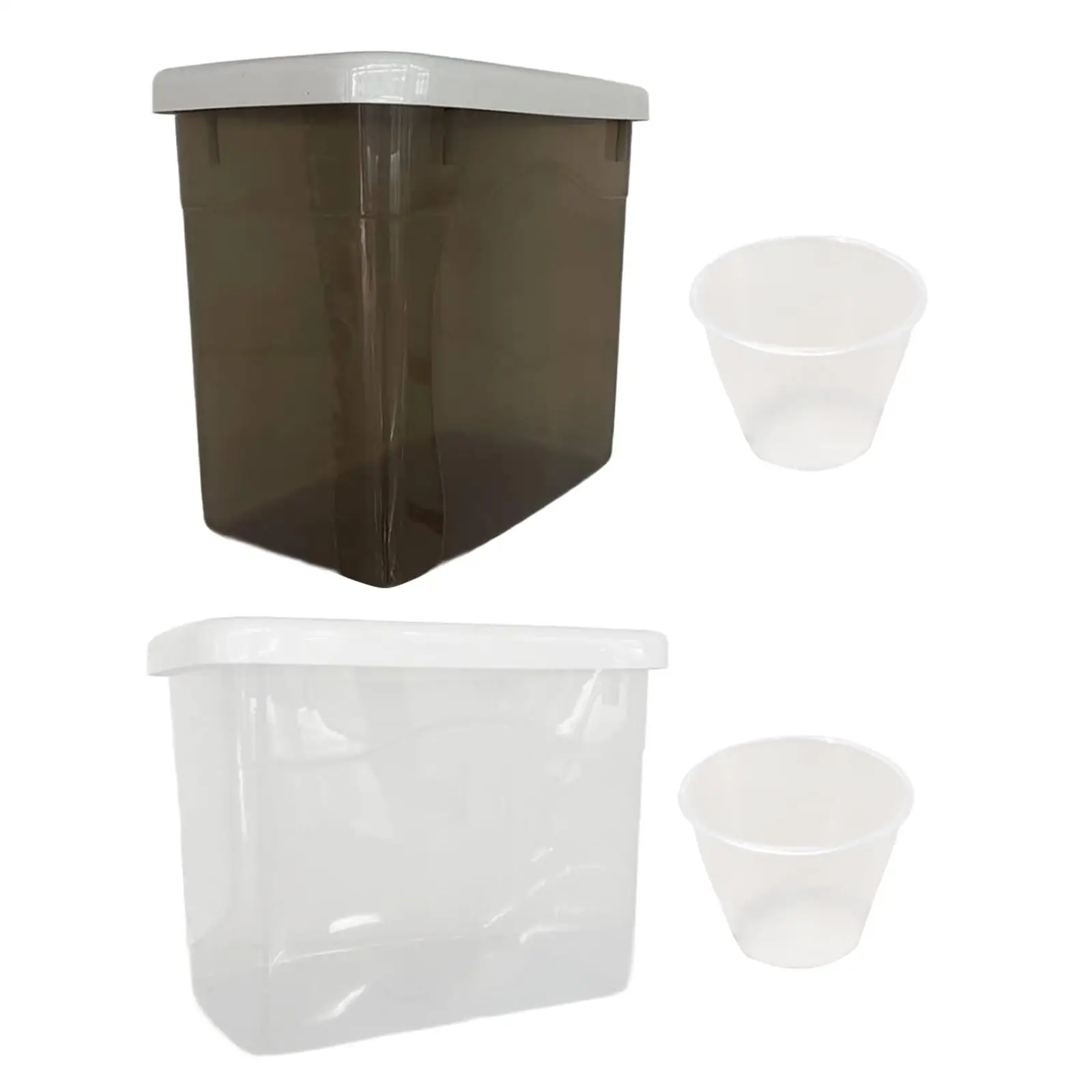 Food Containers Large Capacity for Sugar Flour Sealing with Measuring Cup Space Saving Rice Bucket Kitchen Cereal Organizer