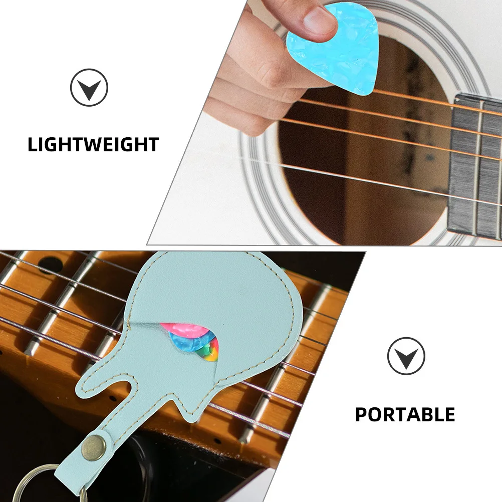 

Pick Storage Bag Guitar Picks Display Case Electric Acoustic Holder Mini Shaped Pu