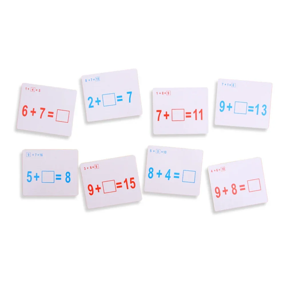 Tarjetas de aprendizaje para niños, tarjeta Flash de matemáticas, suma, resta, multiplicación, división, matemáticas, juguetes educativos para niños, regalos