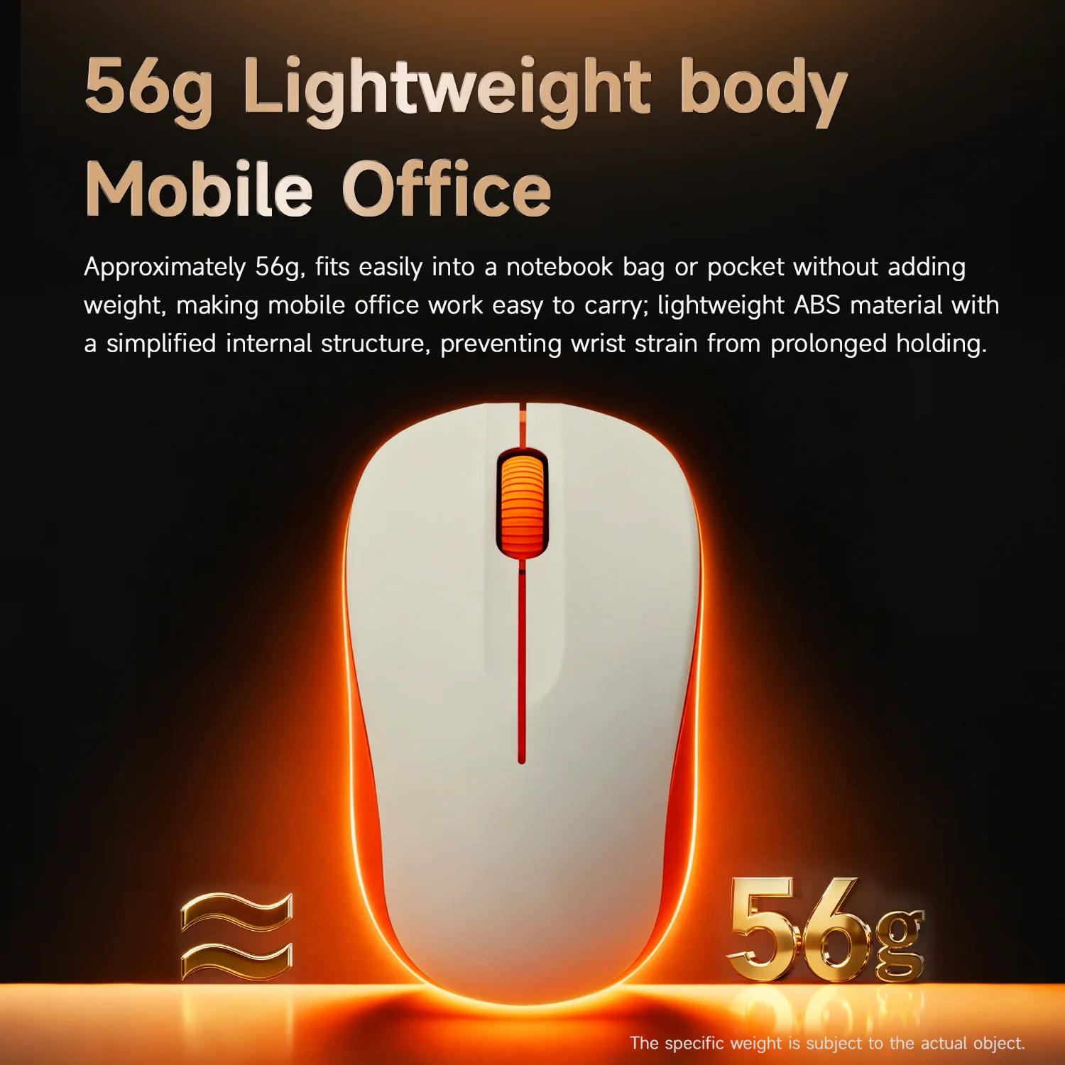 AJAZZ NJ03 2.4G Single-Mode Mouse Ergonomic Macro Gaming Mouse PC Laptop